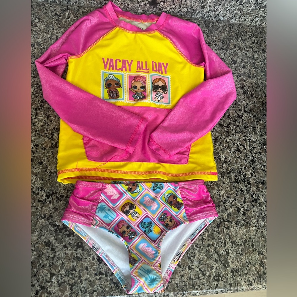 L.O.L. Surprise! Pink and Yellow Kids Swim Set